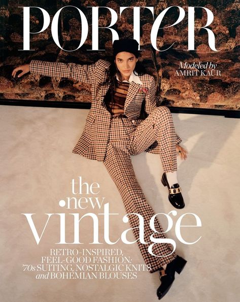 The New Vintage: Amrit by Quentin De Briey for Porter Magazine July 2020 - Fashion Editorials - Minimal. / Visual. Quentin De Briey, Doll Magazine, Visual Composition, Best Fashion Magazines, Magazine Cover Ideas, Magazine Design Cover, Fashion Communication, Fashion Magazine Layout, 잡지 레이아웃