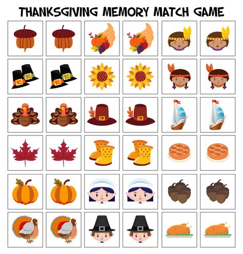 Thanksgiving Game Printable, Thanksgiving Matching Game, Thanksgiving Cognitive Activities, Thanksgiving Memory Game, I Spy Thanksgiving Printable Free, Thanksgiving Activities Preschool Free Printable, Thanksgiving Activities For Kids Games, Thanksgiving Kids Activities Printables, Thanksgiving Games Kids