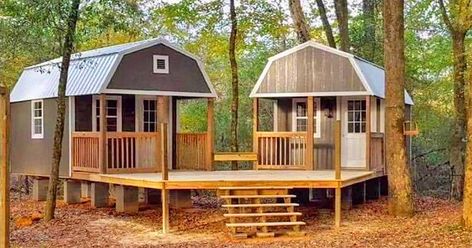 Shed Cabin, Shed Home, Shed To Tiny House, Portable Buildings, House Shed, We Shed, She Sheds, Tiny Cabin, Shed Homes