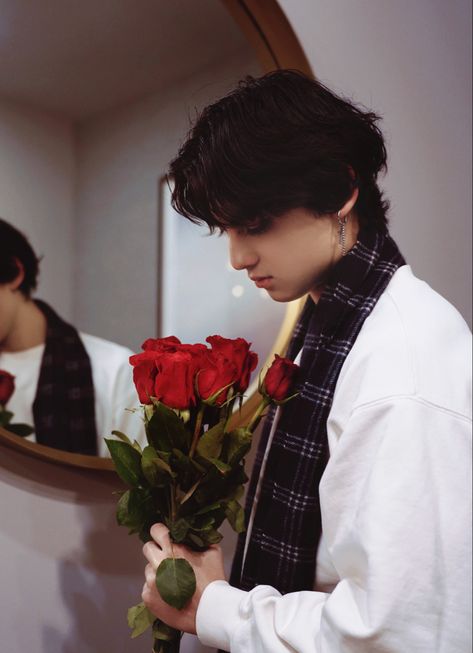 Holding Roses Pose, Rose Holding Pose, Man Holding Flowers Pose, Someone Holding Flowers Reference, Person Holding Rose Reference, Person Holding Bouquet Reference, Man Holding Flowers Pose Reference, Person Holding Flower Reference, Holding Envelope Reference