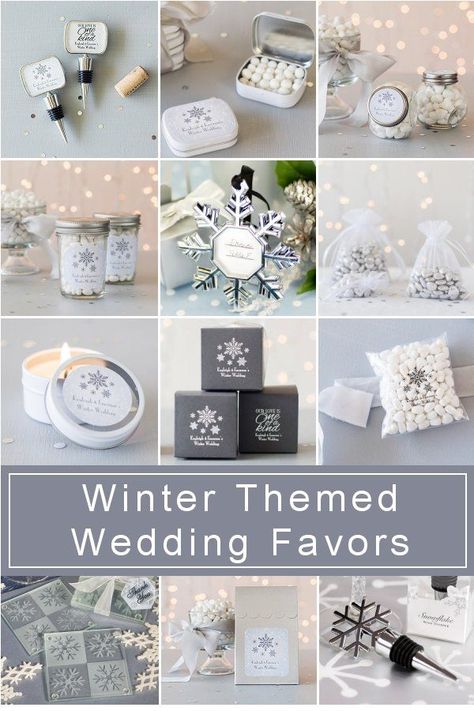 Get inspired with our selection of winter themed wedding favor Ideas - From lovely bags, boxes to practical ideas,  you'll find one that your guests won't leave behind.  Visit us at WeddingConnexion.com  #WinterThemedWeddingFavors #WinterWeddingThemeFavorIdeas #WinterWeddingPracticalFavorIdeas Christmas Wedding Gifts For Guests, Winter Wedding Favor Ideas, Winter Themed Wedding Reception, Winter Wonderland Gift Ideas, Winter Favors For Guests, December Wedding Favors For Guests, Wedding Favors For Guests Winter, Christmas Themed Wedding Favors, Winter Wedding Party Favors