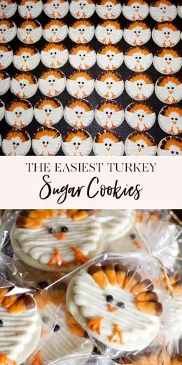 you turkey Cookies For Thanksgiving, Turkey Sugar Cookies, Holiday Cookies Thanksgiving, Holiday Themed Desserts, Cookies Thanksgiving, Thanksgiving Desserts Kids, Thanksgiving Snacks, Jenny Cookies, Turkey Cookies