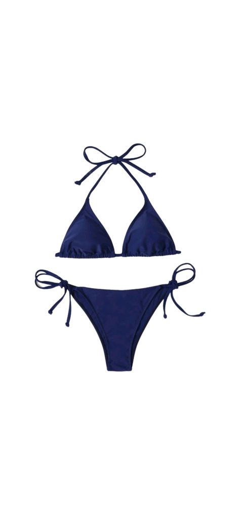 Aestethic Navy Blue Dark Blue Bikini Shein Outfit Inspo Accessoires Navy Blue Swimsuit Bikinis, Shein Bikinis Aesthetic, Navy Blue Bathing Suit, Dark Blue Bathing Suit, Bikinis Shein, Blue Bathing Suits, Navy Blue Swimwear, Simple Swimwear, Dark Blue Swimsuit