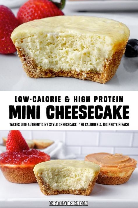 Protein Cheesecake Recipe, Low Calorie Cheesecake, Healthy Protein Desserts, Easy Cheesecake Recipe, High Protein Cheesecake, Protein Cheesecake, Protein Baking, High Protein Desserts, Healthy Cheesecake