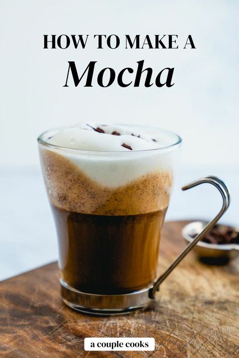 Nespresso Mocha Recipes, How To Make A Mocha At Home, Expresso Machine Recipes At Home, Making Espresso At Home, Mocha Recipe Espresso, Hot Mocha Recipe, Hot Coffee Recipes At Home, Espresso Ideas, Cafe Mocha Recipe