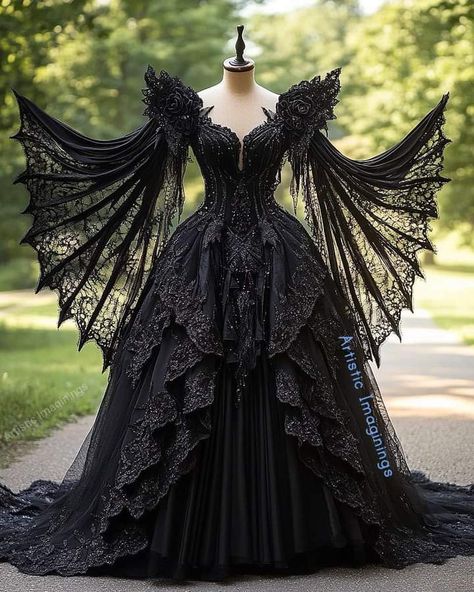 Hoop Dresses Ball Gowns, Goth Gown Dress, Vintage Gothic Wedding Dress, Black Ball Gown Prom Dresses, Black Corset Wedding Dress, Princess Dress Fairytale Royal, Goth Ball Gown, White Gothic Wedding Dress, Black Wedding Dresses Gothic