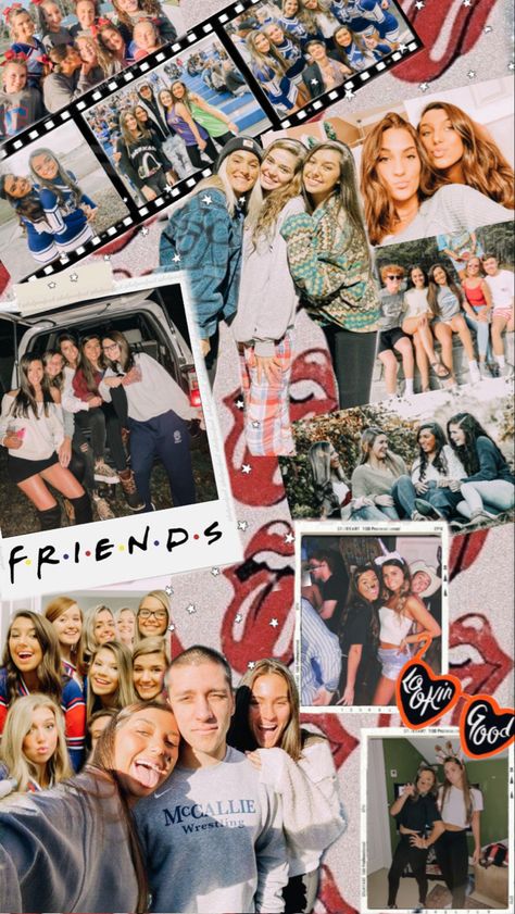 Photo Collage Wallpaper Ideas, Yearbook Polaroid, Scrapbook Instagram Story, Friend Collage, Polaroid Collage, Collage Gifts, Friends Collage, Make A Photo Collage, Yearbook Layouts