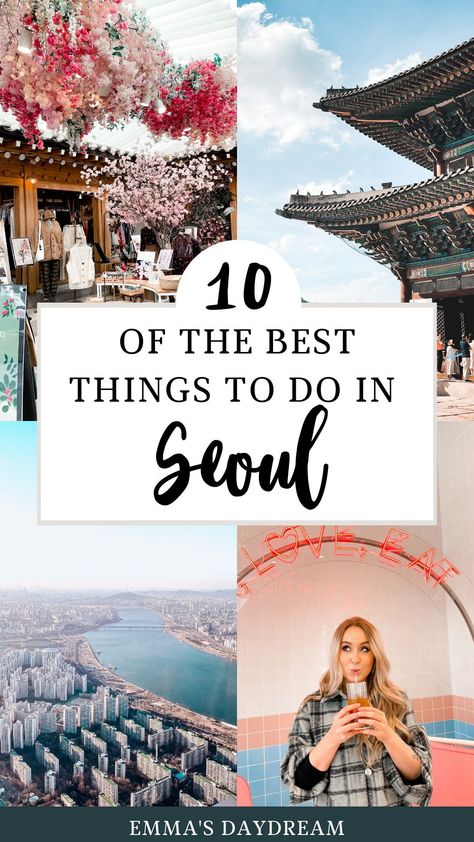 Are you planning a trip to South Korea? If so, you need to make Seoul your first stop. There are countless things to do in Seoul, so creating an itinerary can be tricky. Luckily, I have rounded up all of the very best things to do in Seoul so that you can spend the most perfect 5 days in Seoul, South Korea. | South Korea travel guides and itineraries | Asia Travel Guides #Seoul #Seoultravel #SouthKoreatravel #SouthKorea Travel To Korea Seoul, Trip To Seoul South Korea, 2 Days In Seoul, Travel In South Korea, Traveling To Seoul South Korea, Seoul 5 Days Itinerary, Travel To Seoul Korea, Places To Visit In Seoul Korea, Seoul To Do List