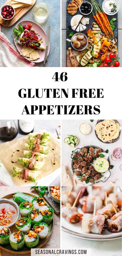 These gluten free appetizers are easy to make and delicious. They are crowd pleasers and no one will know they are gluten free but they will be safe for all your guests. Party Appetizer Recipes Gluten Free, Gluten Free Fancy Dinner, Health Appetizers Easy, Gluten Free Lunch For A Crowd, Summer Appetizers For Party Easy Healthy, Gf Party Appetizers, Quick Gluten Free Appetizers, Gluten Free Wedding Shower Food, Easy Paleo Appetizers For Party