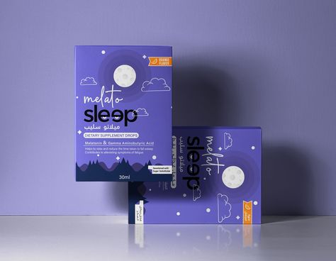 Melato Sleep: Melatonin Food Supplement :: Behance Sleep Rituals, Sleep Branding, Melatonin Foods, Sleep Graphic, Soap Packaging Design, Tea Package, Medical Packaging, Tea Packaging Design, Sleep Tea