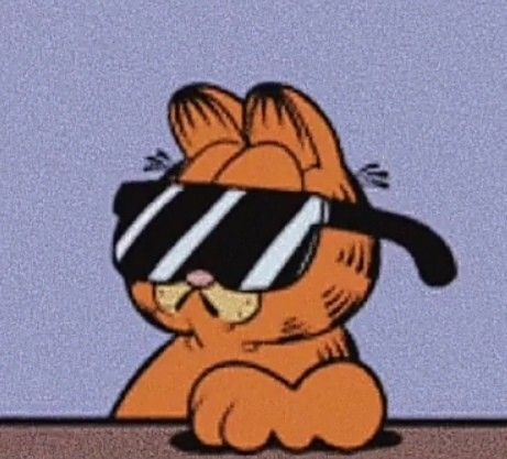 Sunglasses, Orange Cat, A Cartoon, Orange