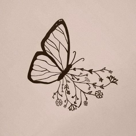 Butterfly Drawing Easy, Aesthetic Butterfly, Drawing Faces, Wallpaper Bts, Butterfly Drawing, Easy Doodles Drawings, Mini Drawings, Drawing Easy, Simplistic Tattoos