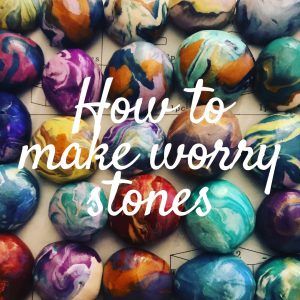 Group Therapy Crafts For Adults, Diy Worry Stones How To Make, Making Worry Stones, Homemade Worry Stones, Diy Mindfulness Craft, Alma And The Worry Stone Activities, How To Make A Worry Stone, Clay Therapy Activities, Worry Beads Diy How To Make