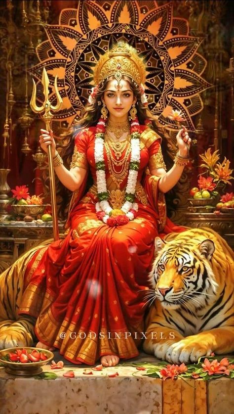 Hindu Goddess Parvati, Images Of Maa Durga, God Wallpaper Maa Durga, Indian Gods And Goddesses, Goddess Durga Images, Mata Parvati Images, Durgashtami Images, Godess Durga Wallpapers, Kamakhya Devi Images