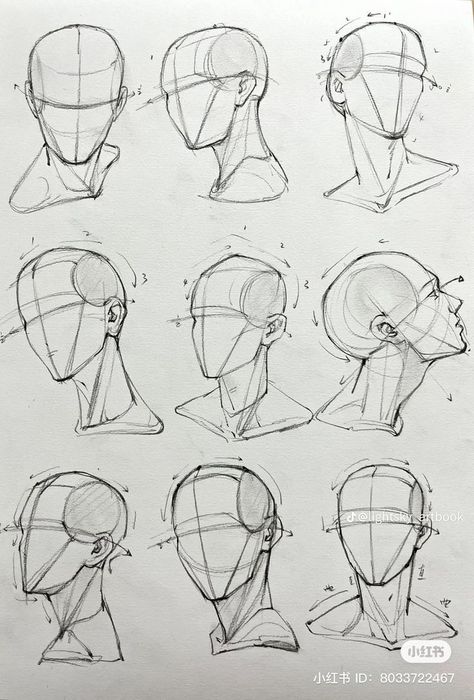 Human Body Drawing, 얼굴 드로잉, Head And Shoulders, Human Anatomy Drawing, Drawing Heads, Human Anatomy Art, Art Tools Drawing, Sketches Tutorial, Easy Drawings Sketches