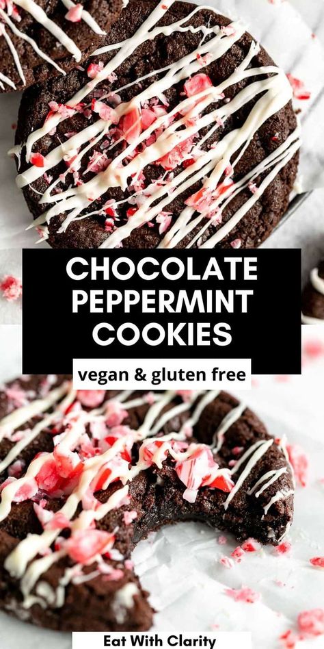 Gluten Free Christmas Treats, Chocolate Peppermint Cookies Recipe, Gluten Free Christmas Desserts, Peppermint Cookie Recipe, Dairy Free White Chocolate, Gluten Free Christmas Cookies, Chocolate Peppermint Cookies, Gluten Free Holiday, Gluten Free Cookie Recipes