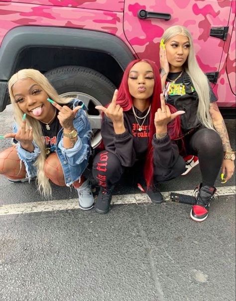 Kold Killa, Squad Pics, Hood Girls, Bestie Outfits, Squad Outfits, Matching Outfits Best Friend, Go Best Friend, Best Friend Outfits, Black Love Couples