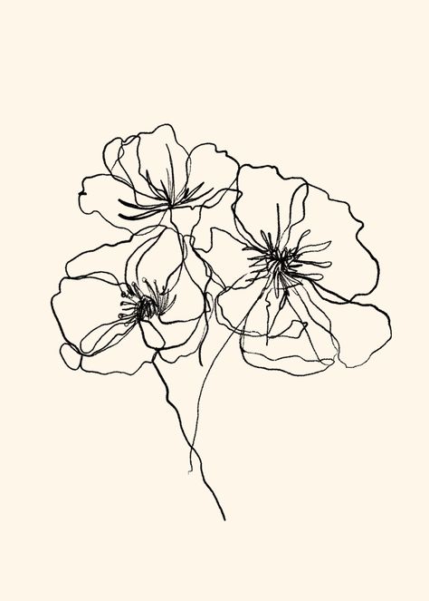 Continuous Line Art by brooke basinger #digitalart #floralartwork #florallinedrawing #linedrawn #illustration #handdrawn #flowers Flower Drawing Line Art, Continuous Line Flower Drawing, Flower Illustration Line Art, Floral Line Illustration, Flower Tattoo Line Art, Line Art On Wall, One Continuous Line Tattoo, Flower Continuous Line Drawing, Line Art Template