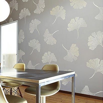 Floral Stencils, Wall Stencils Diy, Large Wall Stencil, Stencil Wall Art, Wallpaper Stencil, Painting Walls, Floral Stencil, Stencil Painting On Walls, Leaf Stencil