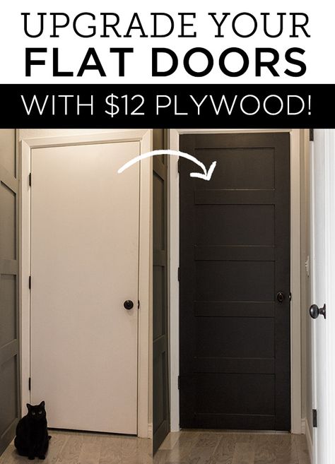 Make your plain doors paneled with this DIY tutorial Update Interior Doors, Plain Doors, Diy Interior Doors, Jenna Sue Design, Jenna Sue, Diy House Renovations, Door Upgrade, Up House, Door Makeover