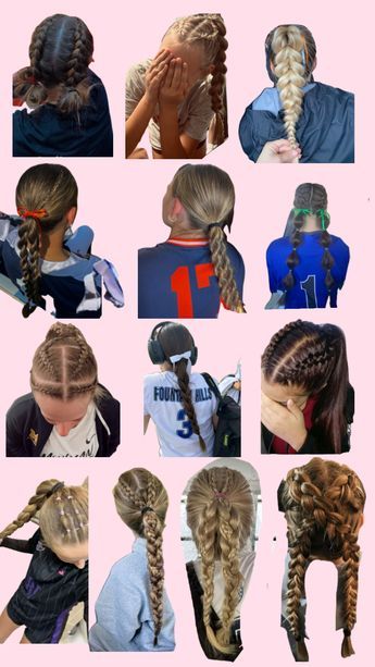 Check out ChloeB_Aesthetic_'s Shuffles Soccer hairstyles #soccer #soccergirl #socceraesthetic #soccerhair #hair #hairstyles #love Soccer Practice Hairstyles, Hair Styles For Soccer, Soccer Game Hairstyles, Soccer Hairstyles For Short Hair, Cute Soccer Hairstyles, Girls Soccer Bedroom, Hairstyles Soccer, Cheer Hairstyles, Basketball Hair