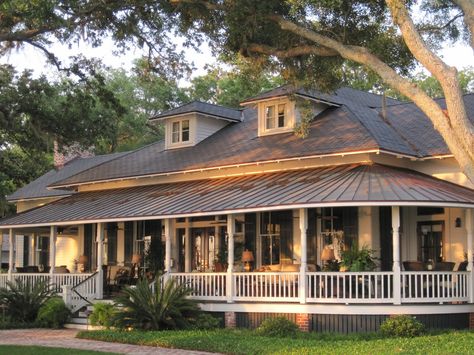 LOVE a wrap-around porch!! I can see myself sitting there with coffee in the morning and wine in the evening!! House With A Porch, House With Wrap Around Porch, Homes With Wrap Around Porches, Wrap Around Porches, House Porch, Basement House Plans, Farmhouse Floor Plans, Porch House Plans, House Plans One Story