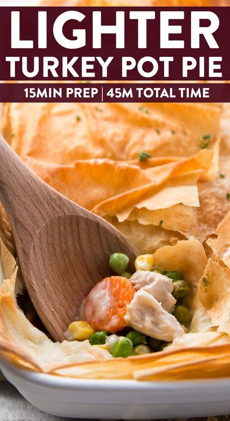 Healthy Turkey Pot Pie Recipe, Turkey Leftovers Healthy, Leftover Turkey Healthy Recipes, Healthy Turkey Pot Pie, Ww Leftover Turkey Recipes, Turkey Recipes Leftover Healthy, Leftover Turkey Breast Recipes Healthy, Leftover Turkey Recipes Easy Healthy, Healthy Leftover Turkey Recipes