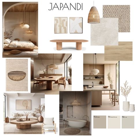 Japandi Mood Board Modern Mood Board Interiors, Mood Board House Design, Japandi Board, Japandi Mood Board Interior Design, Japandi Home Design, Japandi Flooring, Mood Board Nature, Japandi Mood Board, Japandi Interiors Moodboard