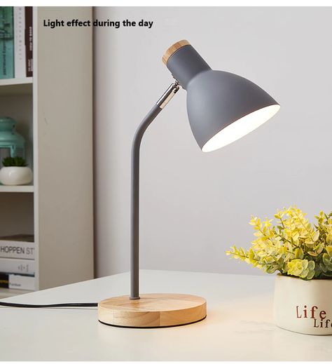 Nordic Macaron Table Lamp Children Learn Night Light Wood Led Desk Light Wrought Iron For Bedroom Bedside Lamp Gift Table Lamps - Table Lamps - AliExpress Nordic Desk, Wood Table Lamp, Creative Tables, Wooden Table Lamps, Table Led, Light Eyes, Table Lamp Wood, Table Lamps For Bedroom, Led Desk Lamp