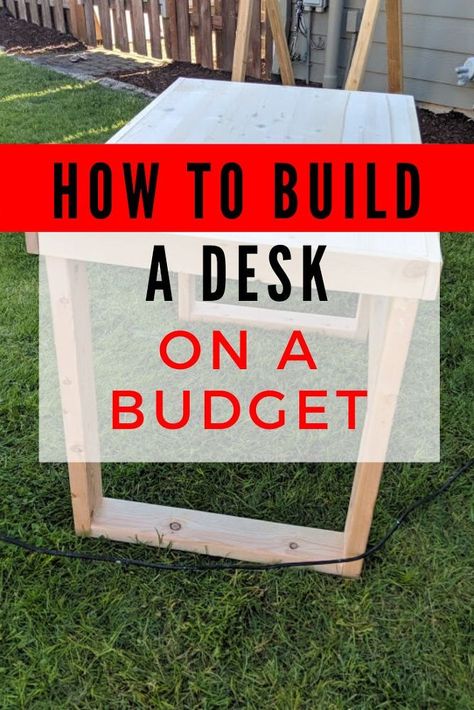 2x4 Desk Diy, How To Build A Desk, Homemade Desk, Build A Desk, Built In Computer Desk, Desk Workspace, Diy Desk Plans, Diy Computer Desk, Desk Diy