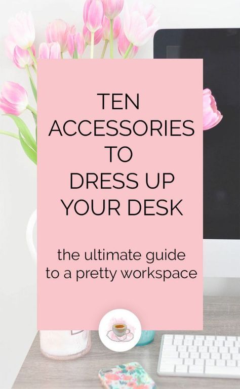 10 Desk Accessories to Dress Up Your Desk - we all need a pretty workspace and here are some great accessories to get you there! Desk Surface Ideas, Office Floral Decor, Cute Office Supplies Desk Accessories, How To Decorate My Desk At Work, Professional Office Decorating Ideas For Work Business, Office Wall Organization Above Desk, Relaxing Office Decor, Office Decorating Ideas For Work Modern, Desk Mat Ideas