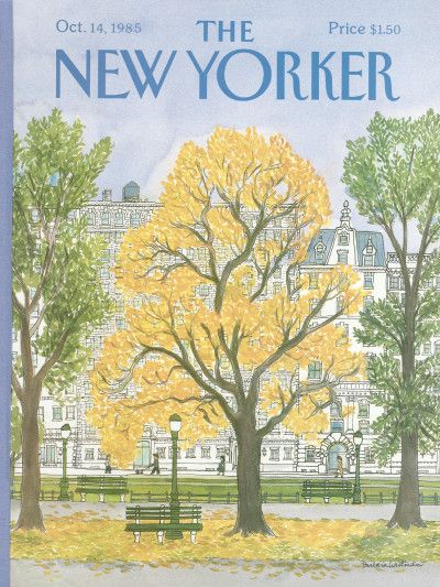 Barbara Westman : Cover art for The New Yorker 3165 - 14 October 1985 The New Yorker Magazine, New Yorker Magazine, New Yorker Covers, Old Magazines, Art Collage Wall, New Energy, Vintage Magazine, The New Yorker, New Wall