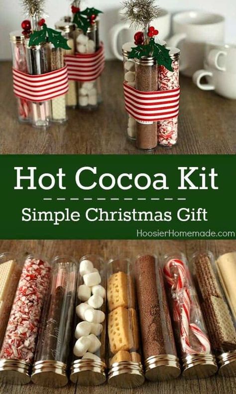 Hot Cocoa Kit, Joululahjat Diy, Jul Diy, Easy Diy Christmas Gifts, Easy Christmas Gifts, Homemade Holiday, Navidad Diy, Christmas Gift Basket, Mom Christmas