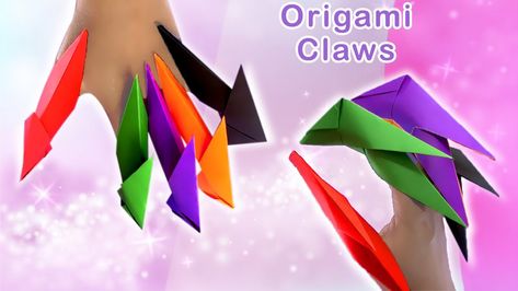 📜 In this origami tutorial, we'll be working with rectangle paper, specifically A4 size paper. You'll be amazed at what you can create with this everyday paper! Learn how to fold and transform it into cool and cute origami claws that are perfect for Halloween or any time you want to add a touch of whimsy to your day. Spooky Origami, Claw Tutorial, Origami Claws, Creative Craft Ideas, Crafts For Beginners, Halloween Origami, Origami For Beginners, Easy Origami, Creative Craft