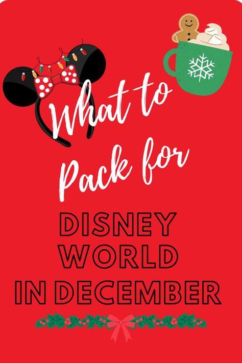 Disney in December Disney In December Outfits, Disneyworld Packing List, Disney In December, Disney World In December, Packing For Disney World, Disney Travel Accessories, Christmas Disney Outfits, Packing For Disney, What To Pack For Disney