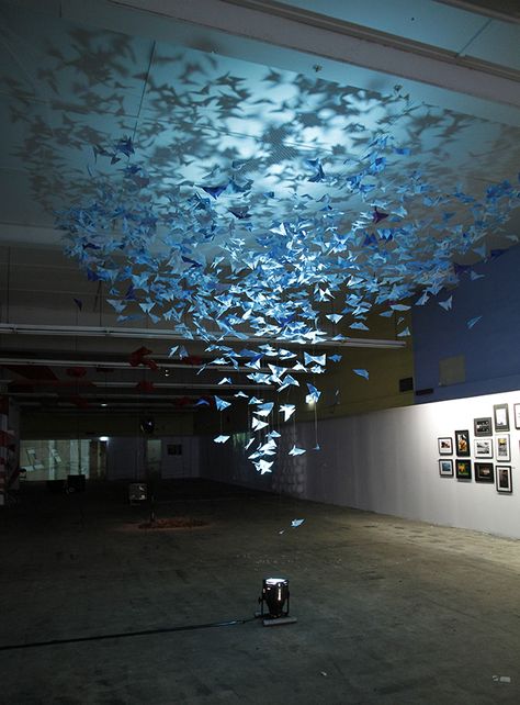 Late last year, artist Taegan Roberts created this beautiful installation at a youth art exhibition in Geelong (a city in Victoria, Australia) called "Peel Art Installation, Sculpture Installation, Light Installation, Land Art, Art Plastique, Exhibition Design, Beautiful Butterflies, Light Art, Art And Architecture