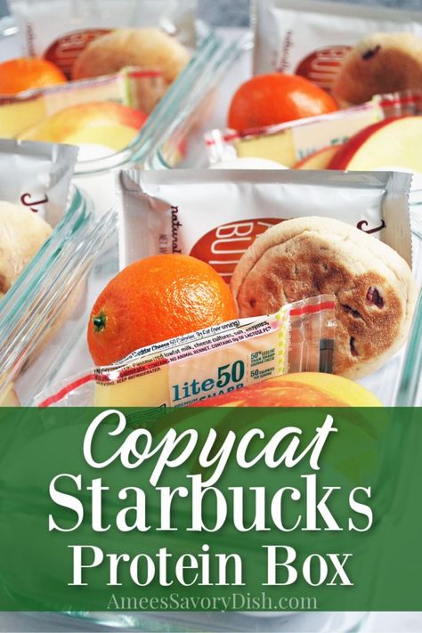 A copycat version of Starbucks protein bistro box that's perfect for meal prep and a quick breakfast or lunch on-the-go! Starbucks Bistro Box Copycat, Homemade Protein Boxes, Copycat Starbucks Protein Boxes, Protein Boxes Ideas, Breakfast Bistro Boxes, Protein Box Breakfast, Breakfast Protein Box Ideas, Starbucks Bistro Box Diy, Diy Bistro Box Lunches