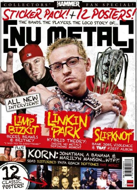 Metal Band Aesthetic, Metal Hammer Magazine, Fred Durst, Rock Band Posters, Heavy Metal Art, Limp Bizkit, System Of A Down, Music Magazine, Metal Magazine