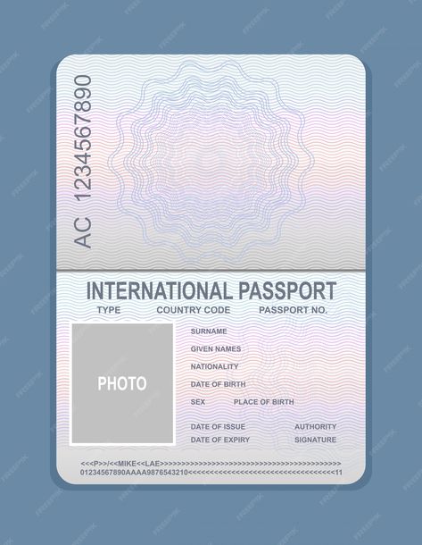 Open Passport, International Passport, Passport Template, Stamp Frame, Whatsapp Text, Passport Pictures, Passport Card, Travel Stamp, Passport Online