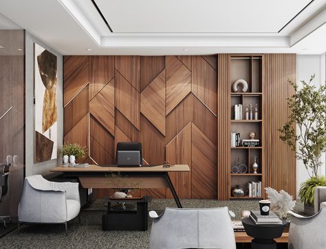 Office Paneling Wall, Architects Office Interior Design, Luxury Office Wall Design, Office Cabin Wall Panelling Design, Office Cabin Wall Design, Manager Office Interior Design Modern, Luxury Office Cabin Design, Md Cabin Interior Office, Md Cabin Interior Office Modern