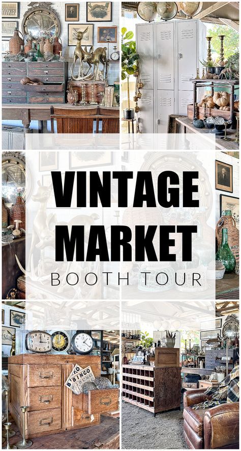 Vintage Booth Ideas Display, Fall Vintage Booth Display, Flea Market Booth Display Ideas, Antique Shop Display Ideas, Antique Booth Ideas Staging, Market Displays Booth Ideas, Vintage Booth Display Ideas, Vintage Markets Display, Flea Market Displays