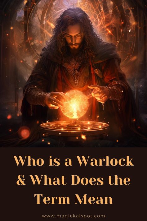 Demystify the term 'Warlock' with our insightful article. Delve into the history, meanings, and contemporary perceptions of this intriguing title in the witchcraft community. Whether you're a seasoned practitioner or just curious, learn what truly defines a warlock in the modern magical world. 🌌🔮 #WarlockMeaning #WitchcraftTerminology #MagicalIdentity #WitchcraftCommunity" Witch And Warlock, Warlock Aesthetic, Obsession Spells, Magical Herbs Witchcraft, Warlock Spells, Herbs Witchcraft, Witches And Warlocks, Black Magic Witchcraft, Witchcraft Stuff