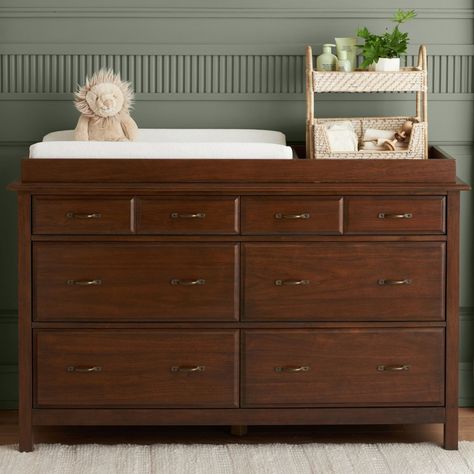 Nesting?! Partner with our Design Crew Experts online and in-store to design your dream nursery complete with all must-haves✨ #lovemypbk Changing Table Dresser Decor, Baby Dresser Changing Table, Baby Changing Dresser, Dresser And Changing Table, Dresser Changing Table, Dresser Topper, Extra Wide Dresser, Nursery Changing Table, Change Table