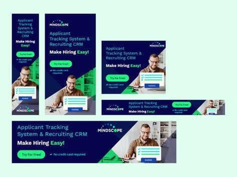 Mindscope - Display Ad Design Set Display Ads Inspiration, Display Ads Design Web Banners, Google Display Ads Design, Digital Banner Ads, Google Ad Design, Web Ad Design, Google Ads Design Creative, Digital Ad Design, Display Ads Design