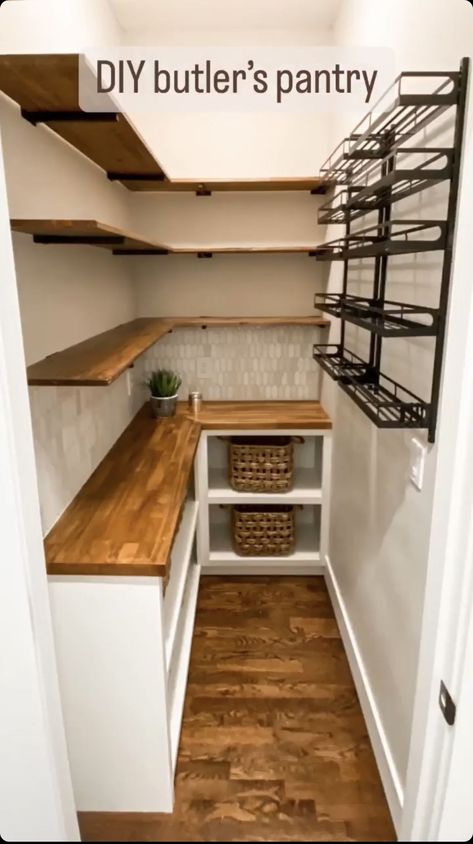 Small Pantry Shelving, Small Pantry Shelving Ideas, Under Stairs Pantry, Walk In Pantry Ideas, Pantry Shelving Ideas, Pantry Renovation, Pantry Closet Design, Pantry Layout, Pantry Room