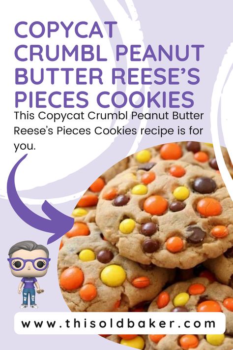 If you are a fan of the famous Crumbl cookies, specifically the peanut butter Reese’s Pieces cookies, then this Copycat Crumbl Peanut Butter Reese’s Pieces Cookies recipe is for you. Crumbl Peanut Butter, Reese's Pieces Cookies, Mmm Cookies, Crumbl Cookies, Cookie Dough Balls, Baking Flour, Peanut Butter Cookies, Cookies Recipe, Cookie Recipe