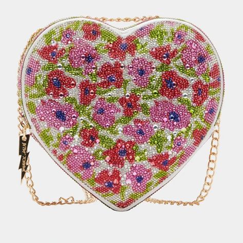 Fancy Purses, Heart Shaped Bag, Grey Crossbody Bag, Betsey Johnson Purses, Rainbow Bag, Floral Handbags, Convertible Crossbody Bag, Pink Crossbody Bag, Heart Quilt