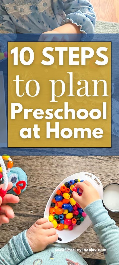 It can be overwhelming to get started with homeschooling. But I am here to help you! I have shared 10 easy steps to get started with Preschool at Home. Learn how you can teach your preschool homeschool! How To Start Preschool At Home, Preschool Start Up Ideas, Homeschool Ideas Pre K, How To Start Homeschooling Preschool, Homeschool Corner Preschool, Kindergarten Prep At Home, Preschool Ideas At Home, What To Teach In Preschool, How To Teach Preschool At Home