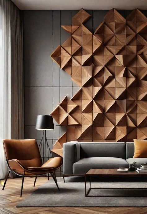 40 Breathtaking accent walls in living room Ideas 3 Wood Paneling Feature Wall, Feature Wall Art Ideas, Diy Wood Feature Wall, Wood Feature Wall Ideas, Sofa Accent Wall, Tiled Walls Living Room, Wood Accents In Home, Wall Features Ideas Living Room, Modern Feature Wall Ideas