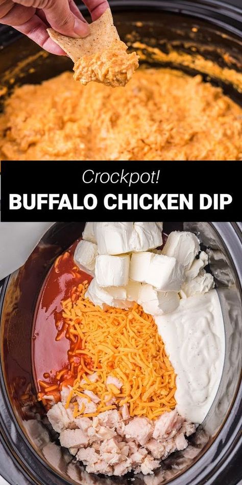 Passover Plates, Crockpot Buffalo Chicken Dip, Crockpot Buffalo Chicken, Chicken Dip Recipe, Buffalo Chicken Dip Recipe, Dip Recipes Easy, Chicken Dip, Superbowl Party Food, Buffalo Chicken Dip